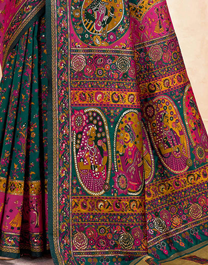 Green Silk Woven Patola Saree