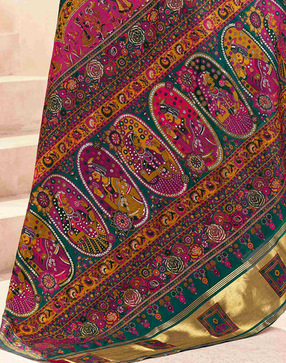 Green Silk Woven Patola Saree