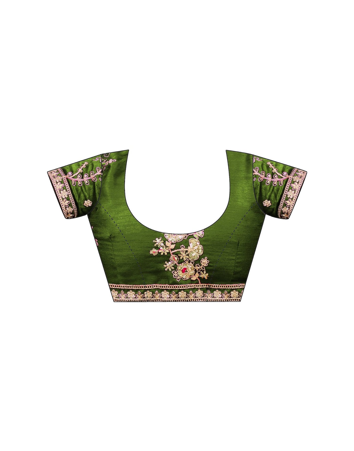 Light Green Tissue Silk Lace Saree