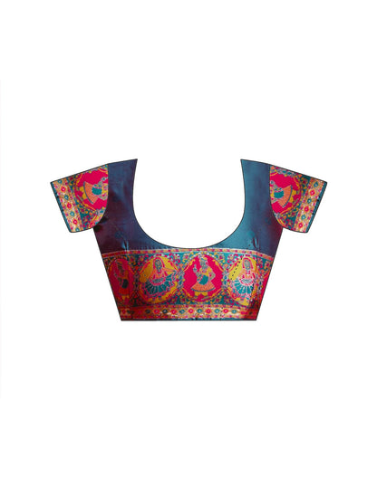 Rani Pink Silk Woven Paithani Saree