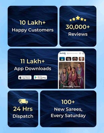 Navy Blue Silk Woven Banarasi Saree